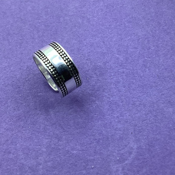 Sterling silver signed Open Back Ring size 7.5 - Picture 5 of 6